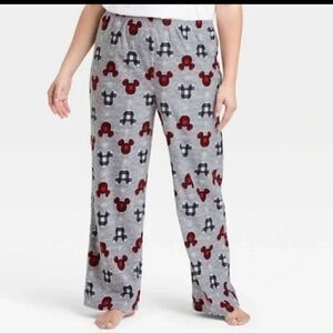 EC DISNEY BUFFALO PLAID MOUSE EARS W/SNOW PAJAMA BOTTOMS